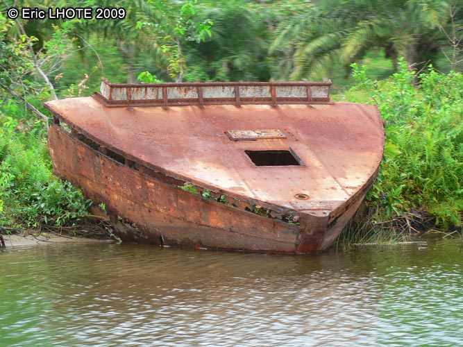 Carcasse de bateau Ã©chouÃ©