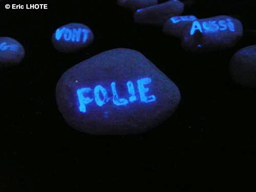 Galet phosphorescent