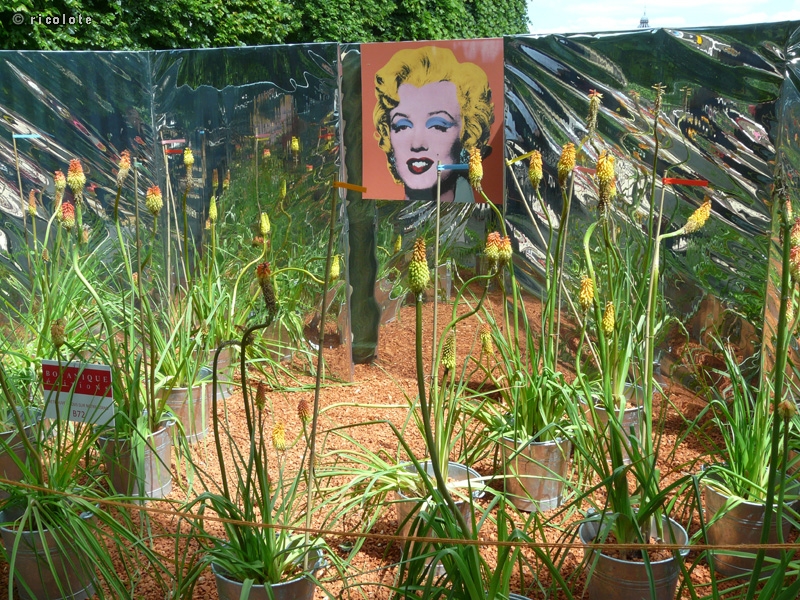 Jardin art dÃ©co sur fond de miroirs