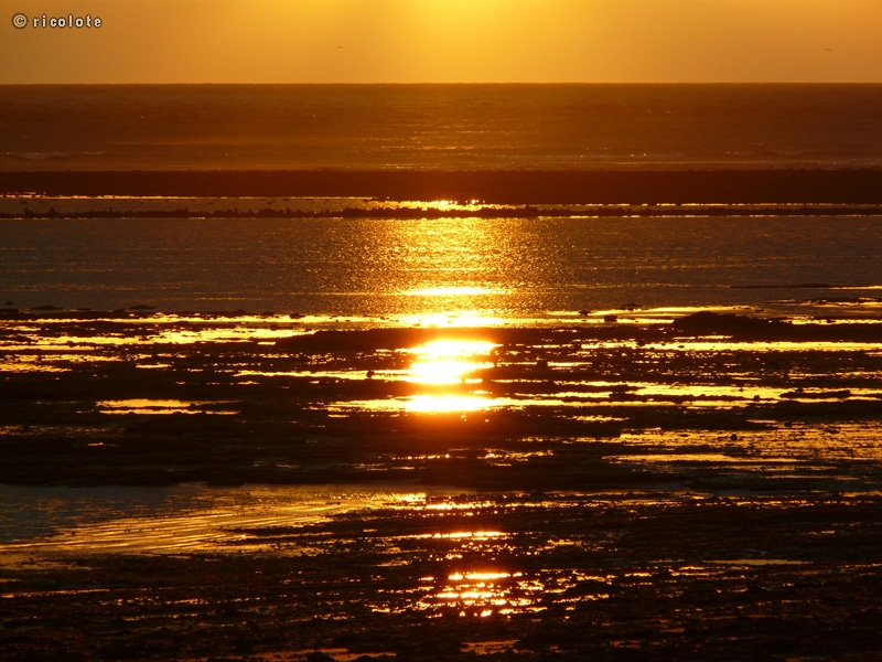 Soleil couchant sur la mer
