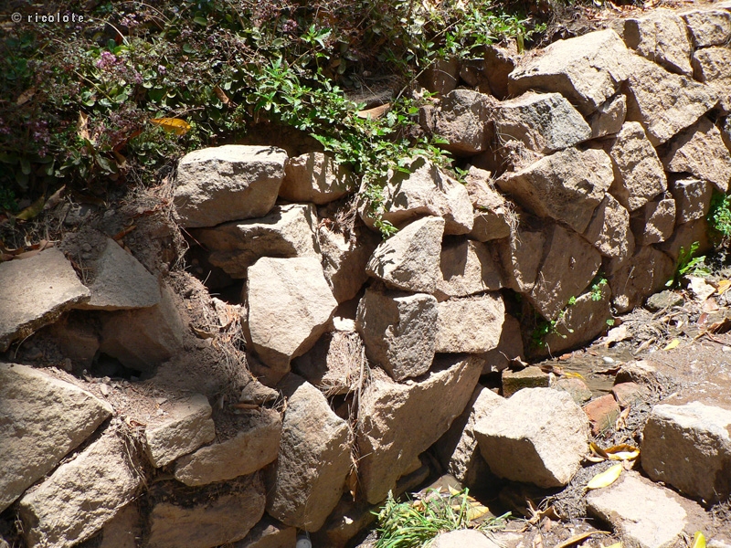 Vieux mur en moellons Ã©boulÃ©